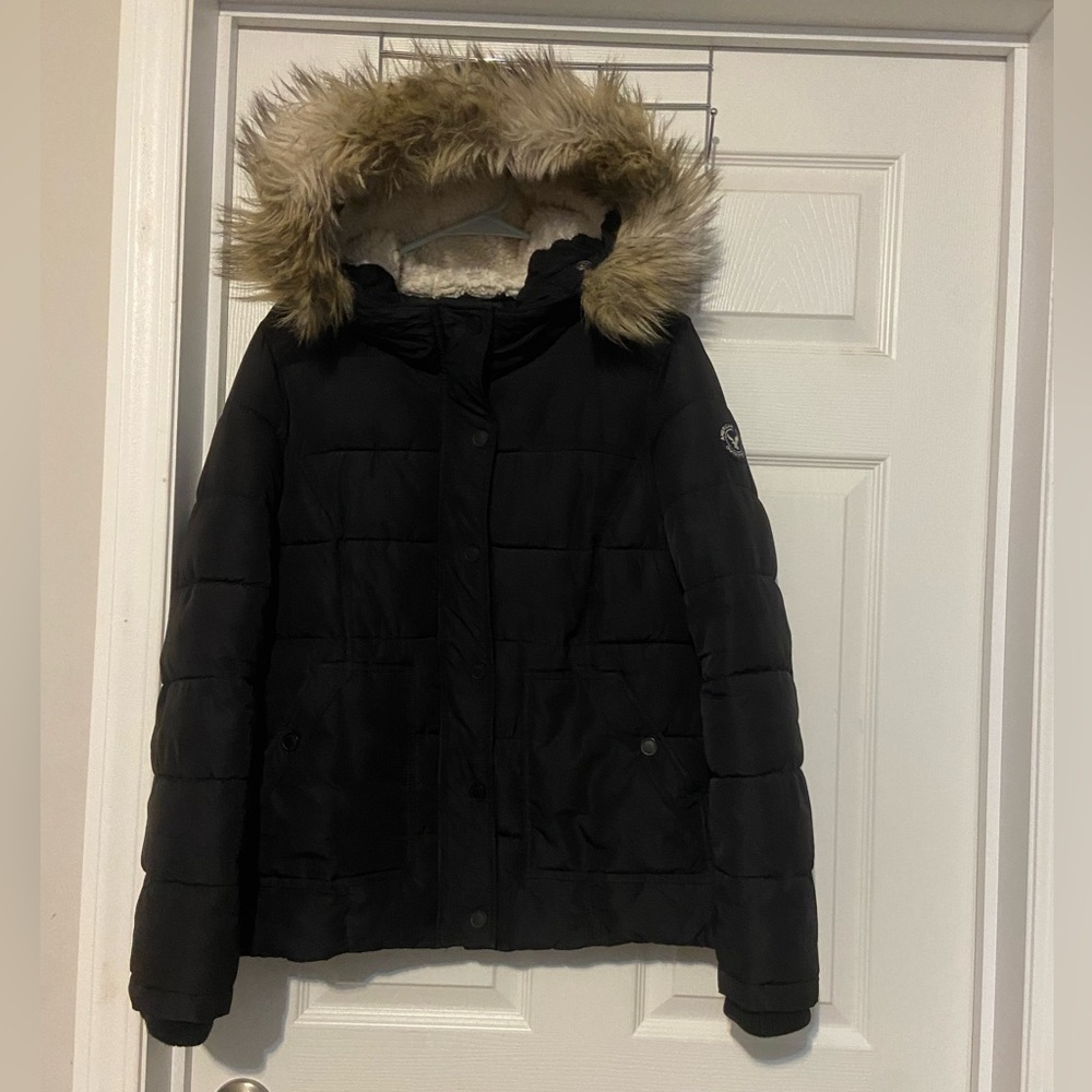 american eagle outfitters coat parka Winter Puffer Jacket Womens Sz Large Hooded